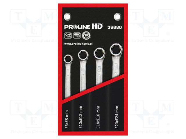 Wrenches set; box,Torx®; E6,E8,E10,E12,E14,E18,E20,E24; HD; case