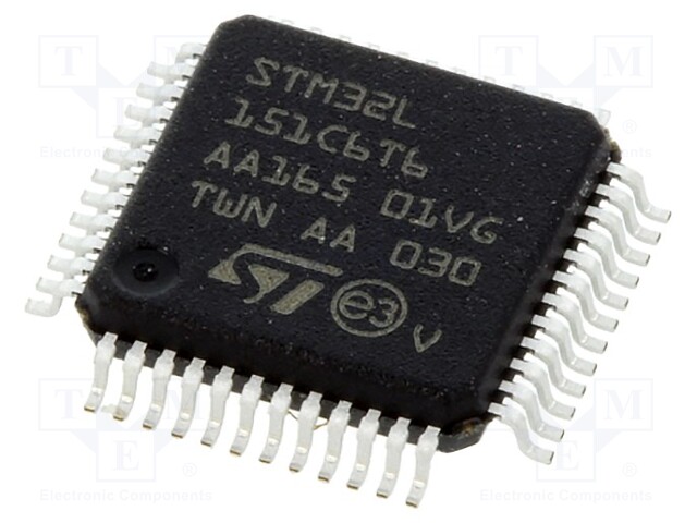 ARM microcontroller; Flash: 32kB; 32MHz; SRAM: 10kB; LQFP48