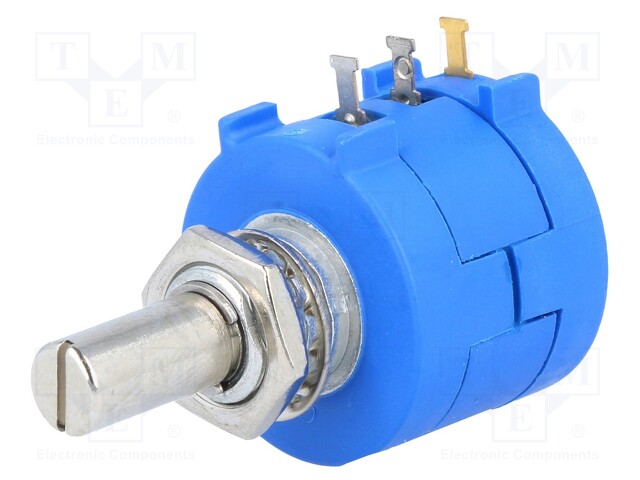 Potentiometer: shaft; multiturn; 2kΩ; 2W; ±5%; 6.35mm; linear; IP40