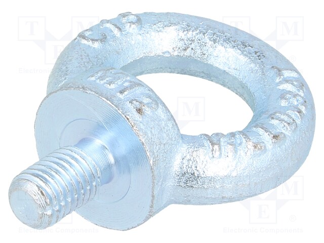 Lifting eye bolt; M12x20; DIN: 580; Head: eye; none; steel; zinc