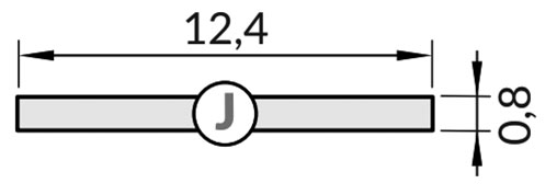 Cover for LED profiles; white; 1m; Kind of shutter: J; slide