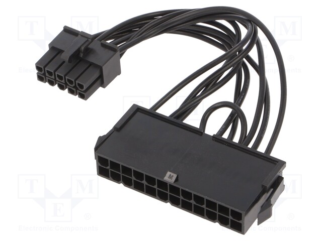 Cable: mains; 10pin male,ATX female 24pin; 0.1m