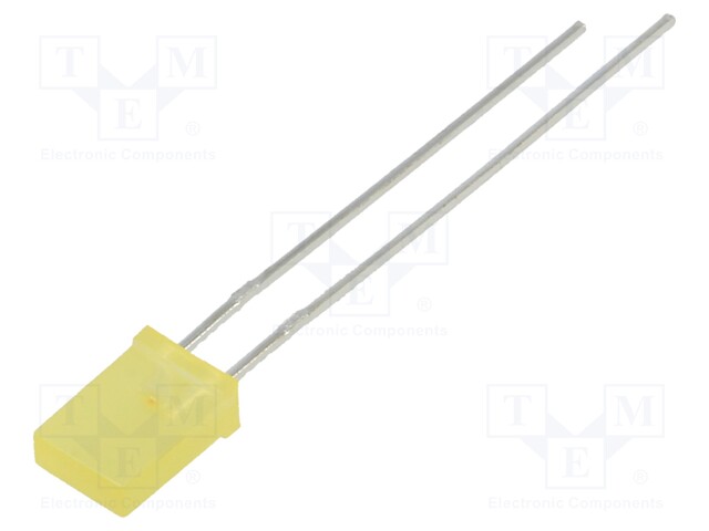 LED; rectangular; 5x2mm; yellow; 16÷25mcd; 146°; Front: flat; 20mA