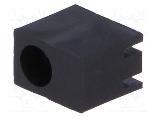LED housing; 3mm; polyamide; angular; black; UL94V-2; H: 7.4mm