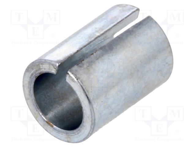 Adapter; nickel plated steel; Shaft d: 6mm; silver; Shaft: smooth