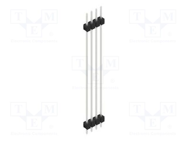 Connector: pin strips; pin header; male; PIN: 4; 2.54mm; THT; 1x4