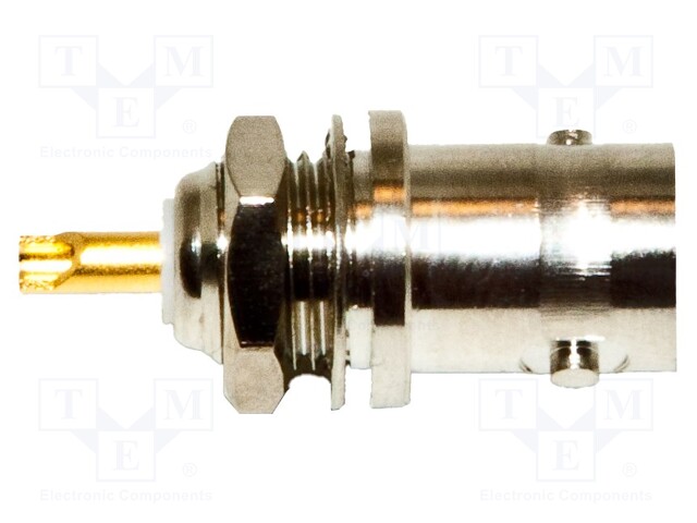 BNC; gold-plated; Contacts: beryllium copper; brass; female; 60VDC