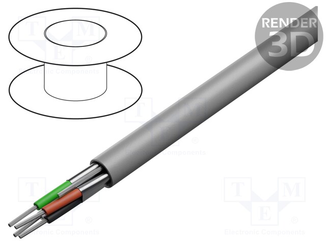 Wire; 2x2x22AWG; stranded; Cu; pairs shielded with Al-PET foil