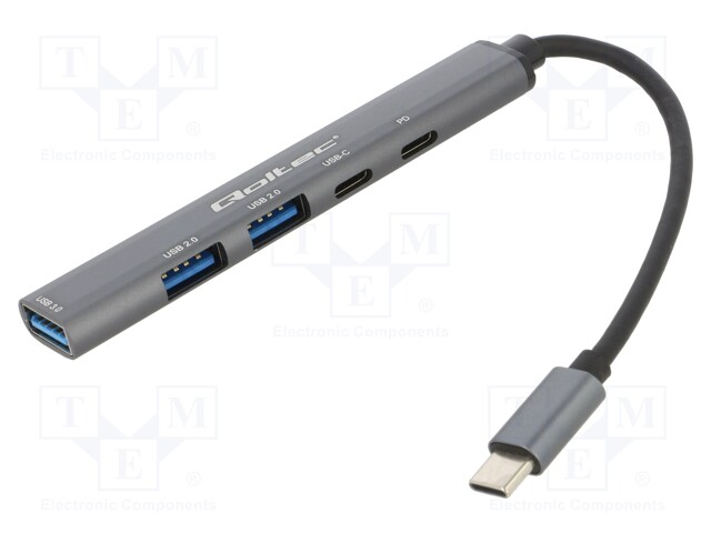Hub USB; USB A socket x3,USB C socket x2,USB C plug; PnP; 5Gbps