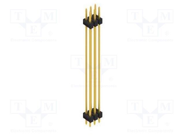 Connector: pin strips; pin header; male; PIN: 6; 2.54mm; THT; 2x3
