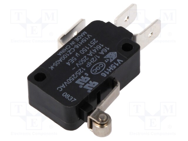 Microswitch SNAP ACTION; with lever (with roller); SPDT; Pos: 2