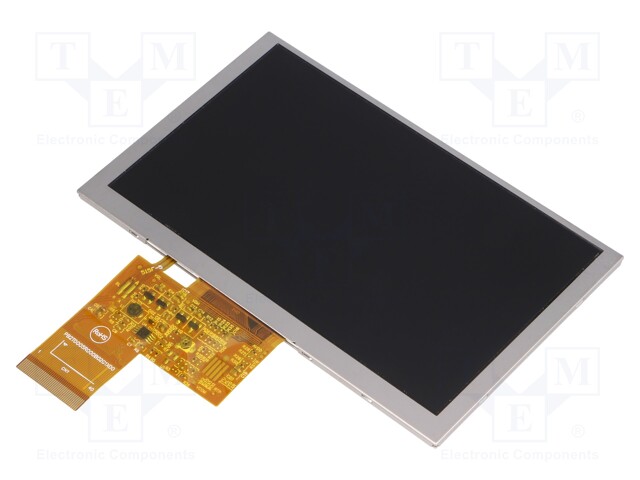 Display: TFT; 5"; 800x480; Illumin: LED; Dim: 120.7x75.8x2.8mm