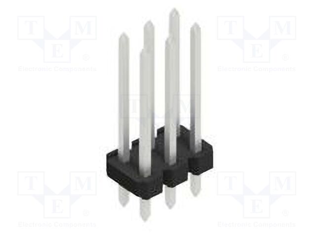 Connector: pin strips; pin header; male; PIN: 6; 2.54mm; THT; 2x3