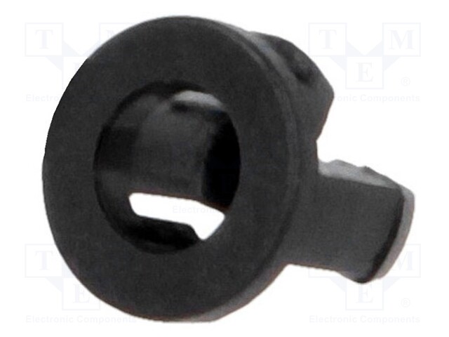 LED holder; 3mm; one-piece; black; UL94V-2; L: 5.2mm; Mat: polyamide