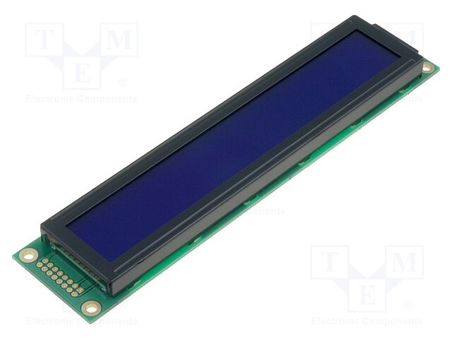 Display: LCD; alphanumeric; STN Negative; 20x1; blue; LED; PIN: 16