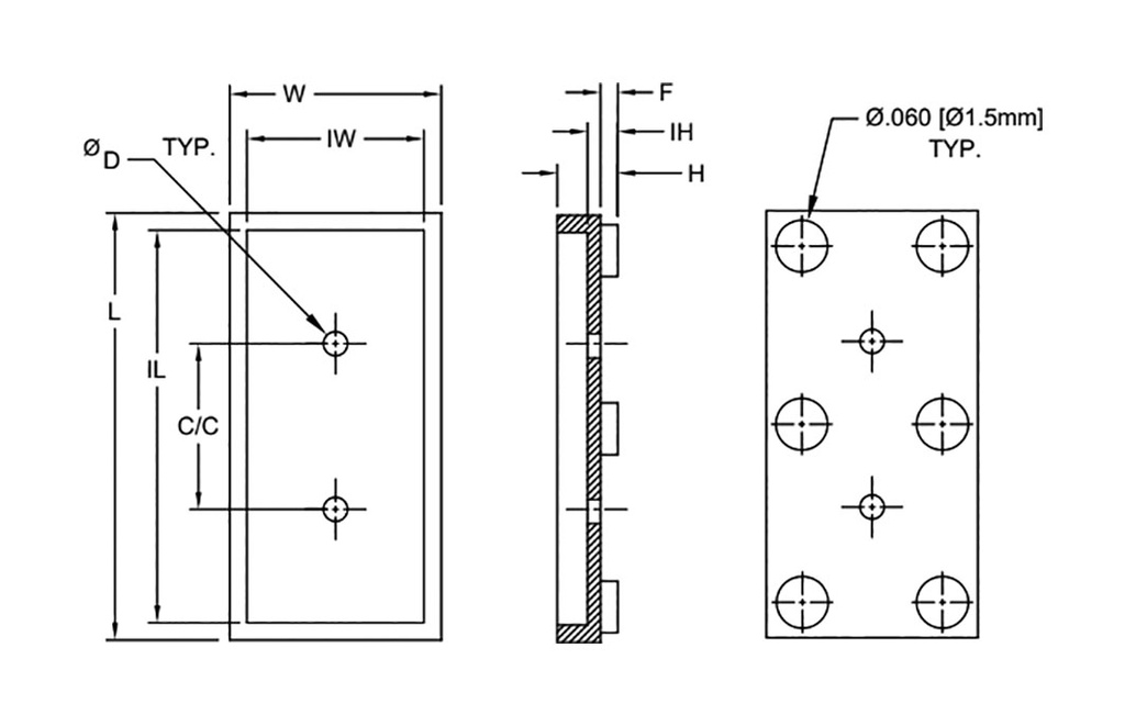 Insulating socket; polyamide 66; L: 1.8mm; natural; UL94V-2