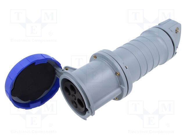 Connector: AC supply 3-phase; plug; female; straight; for cable