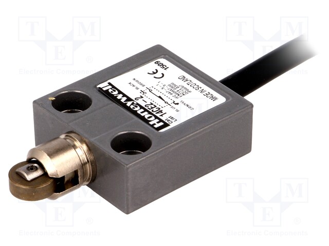 Limit switch; oblong metal roller Ø12,4mm; SPDT; 5A; max.240VAC