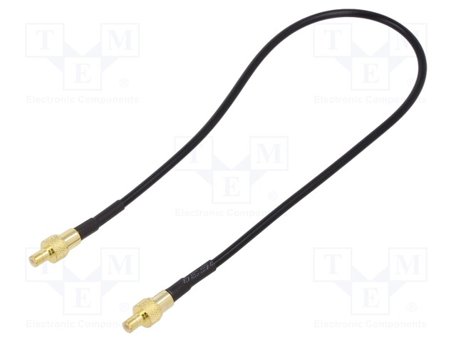 Cable; 50Ω; 3m; SMB male,both sides; PTFE; shielded; black