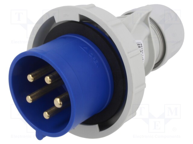 Connector: AC supply 3-phase; plug; male; 32A; 250VAC; IEC 60309