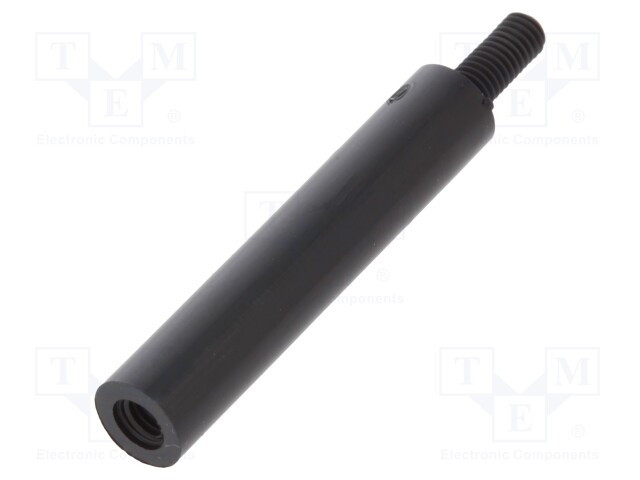 Screwed spacer sleeve; cylindrical; polyamide; M3; M3; 30mm