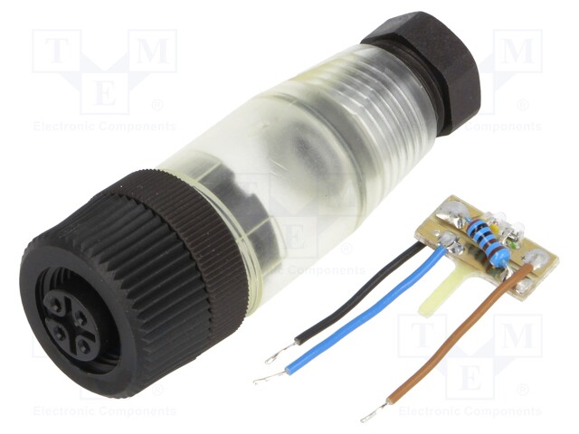 Plug; M12; PIN: 4; female; A code-DeviceNet / CANopen; for cable
