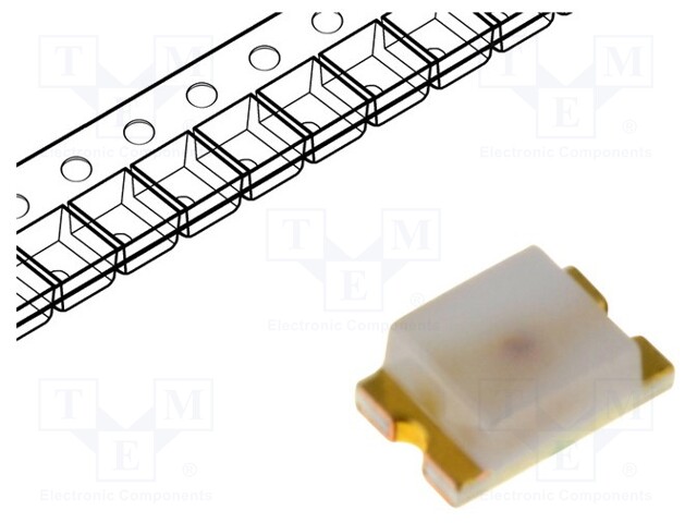 LED; SMD; 0805; green; 4.5÷15mcd; 2x1.25x0.8mm; 170°; 2.2÷2.6V; 20mA