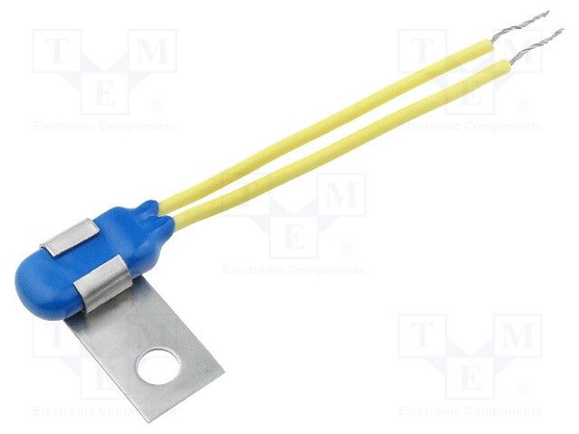 Sensor: thermostat; Output conf: NC; Topen: 85°C; Tclos: 70°C; 2.5A