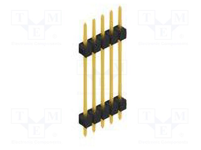 Connector: pin strips; pin header; male; PIN: 5; 2.54mm; THT; 1x5