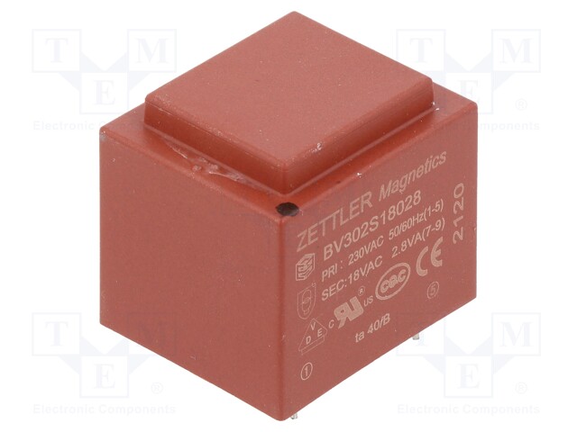 Transformer: encapsulated; 230VAC; 18V; Mounting: PCB