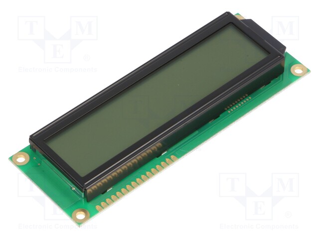 Display: LCD; alphanumeric; FSTN Positive; 16x2; gray; LED; PIN: 16