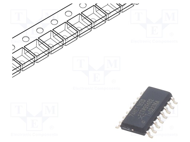IC: digital; 4bit,binary up/down counter; Series: HCT; SMD; SO16