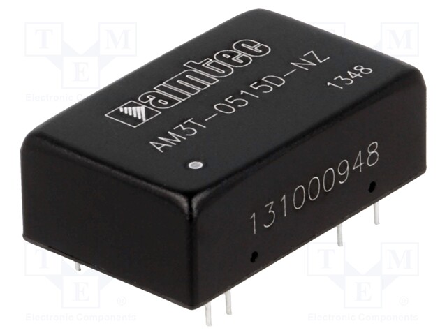 Converter: DC/DC; 3W; Uin: 4.5÷9V; Uout: 15VDC; Uout2: -15VDC; DIP24
