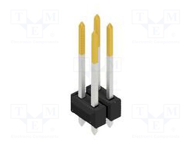 Connector: pin strips; pin header; male; PIN: 4; 2.54mm; THT; 2x2