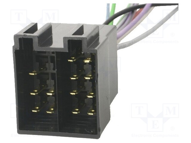 ISO socket,wires; PIN: 13(5+8); combined