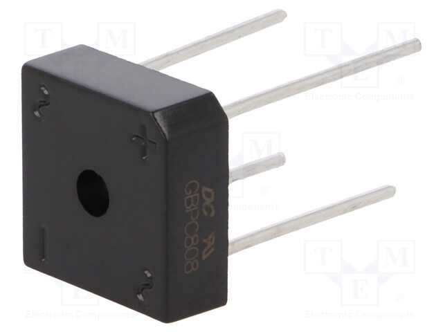 Single-phase bridge rectifier; Urmax: 800V; If: 8A; Ifsm: 175A