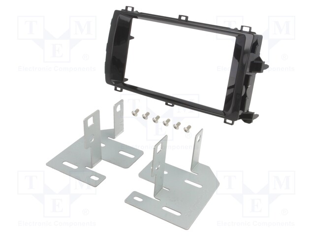 Radio mounting frame; Toyota; 2 DIN; black gloss