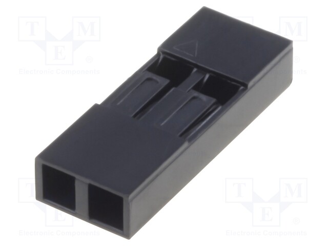 Plug; pin strips; MTE; female; PIN: 2; w/o contacts; 2.54mm; 1x2