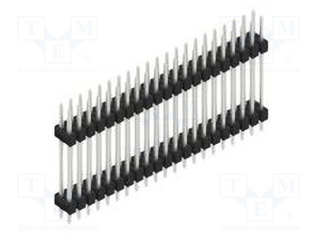 Connector: pin strips; pin header; male; PIN: 42; 2.54mm; THT; 2x21