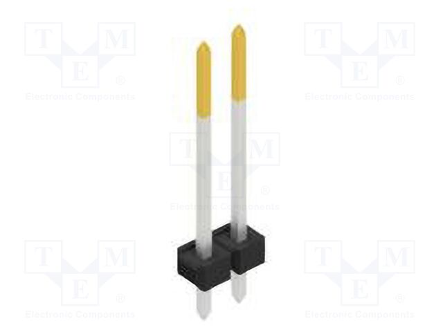 Connector: pin strips; pin header; male; PIN: 2; 2.54mm; THT; 1x2