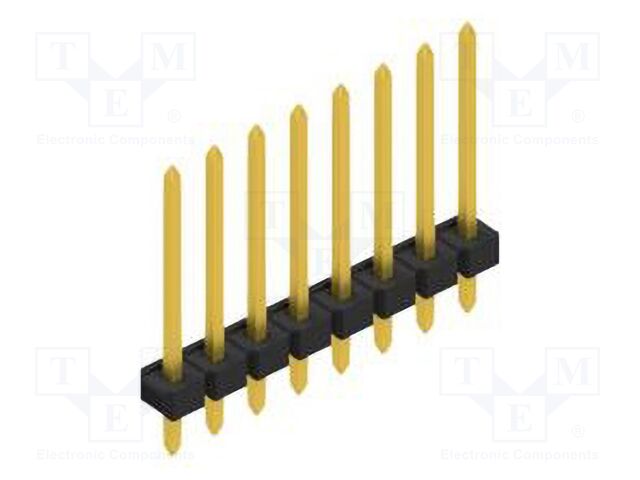 Connector: pin strips; pin header; male; PIN: 8; 2.54mm; THT; 1x8