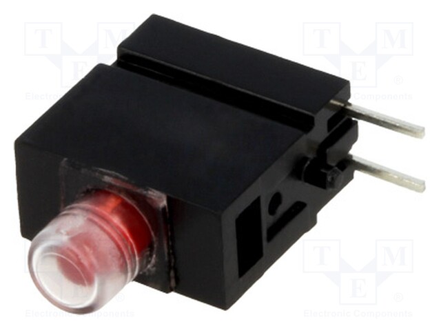 LED; in housing; red; 3mm; No.of diodes: 1; 20mA; Lens: diffused,red