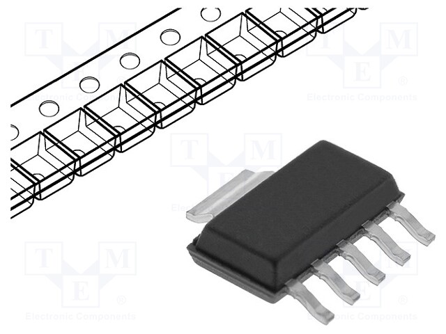 IC: voltage regulator; LDO,adjustable; 1.2÷5.5V; 0.5A; SOT223-6