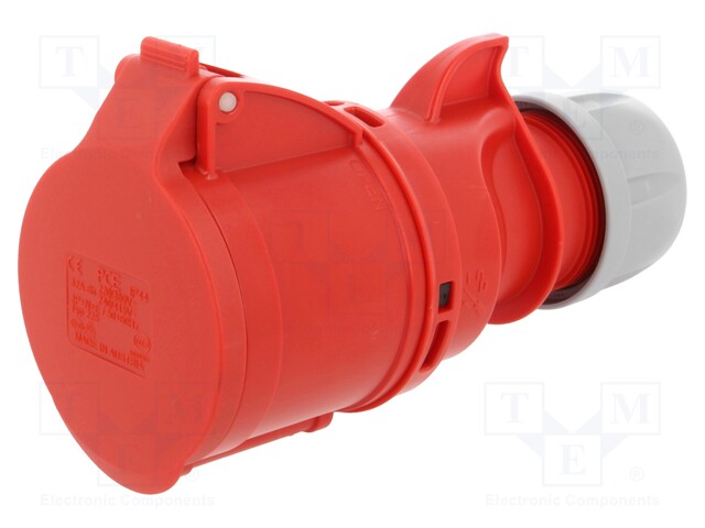 Connector: AC supply 3-phase; socket; female; 32A; 400VAC; IP44
