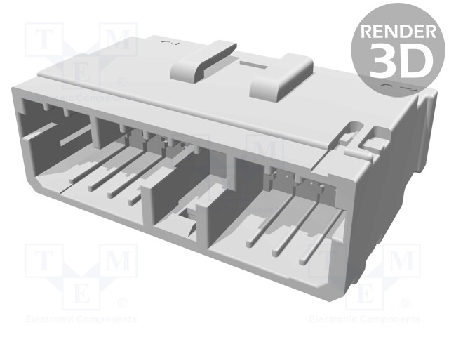 Connector: rectangular; MULTILOCK; plug; male; w/o contacts; blue