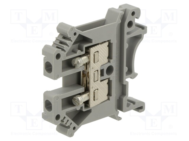 Splice terminal: rail; 0.2÷4mm2; grey; screw terminal; polyamide