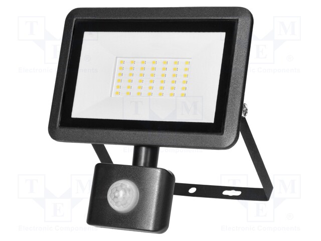 Lamp: LED flood light; 30W; 4000K; CRImin: 80; IP44; 2400lm; 230VAC