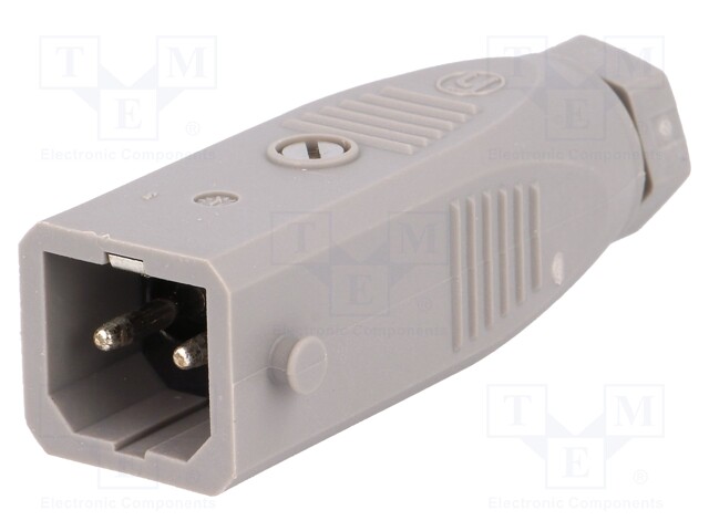 Connector: rectangular; ST; plug; male; PIN: 2; tinned; IP54; 16A
