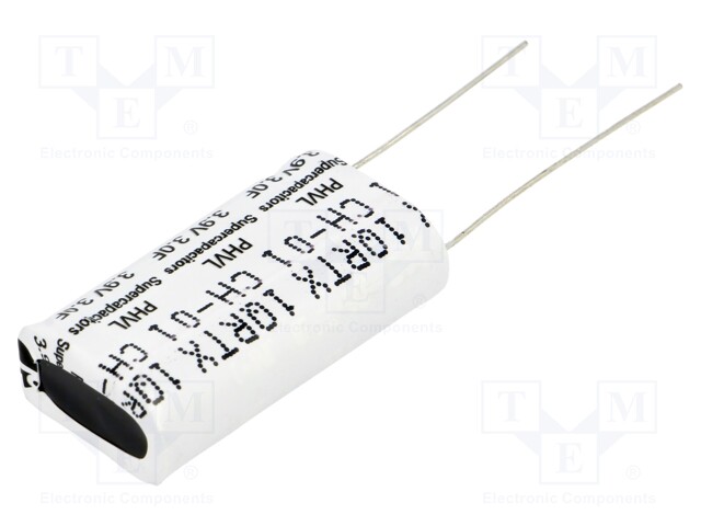 Supercapacitor; THT; 3F; 3.9VDC; -10÷30%; Body dim: 9x17.3x32.5mm