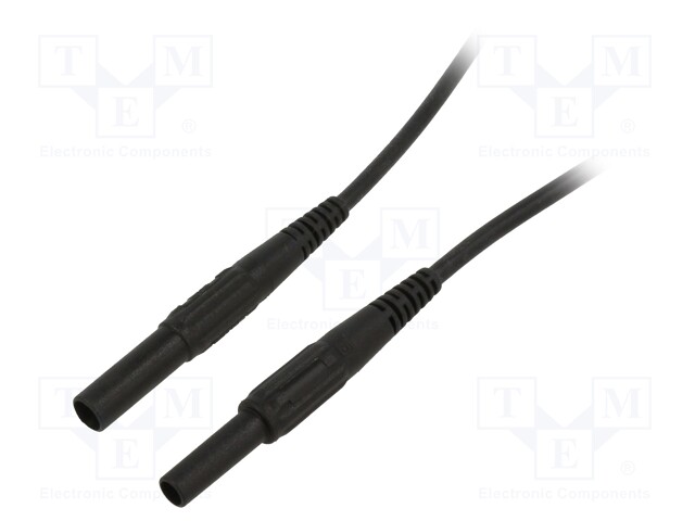 Test lead; 19A; banana socket 4mm,banana plug 4mm; insulated